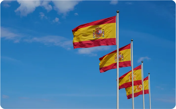 Umzug Spanien Flags